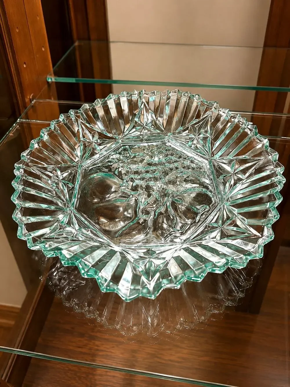 Vintage Federal Glass Serving Bowl, Green